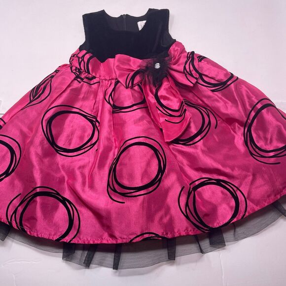 Lilybird Other - Lilybird Girls 2T Pink Black Velvet Tulle Party Dress